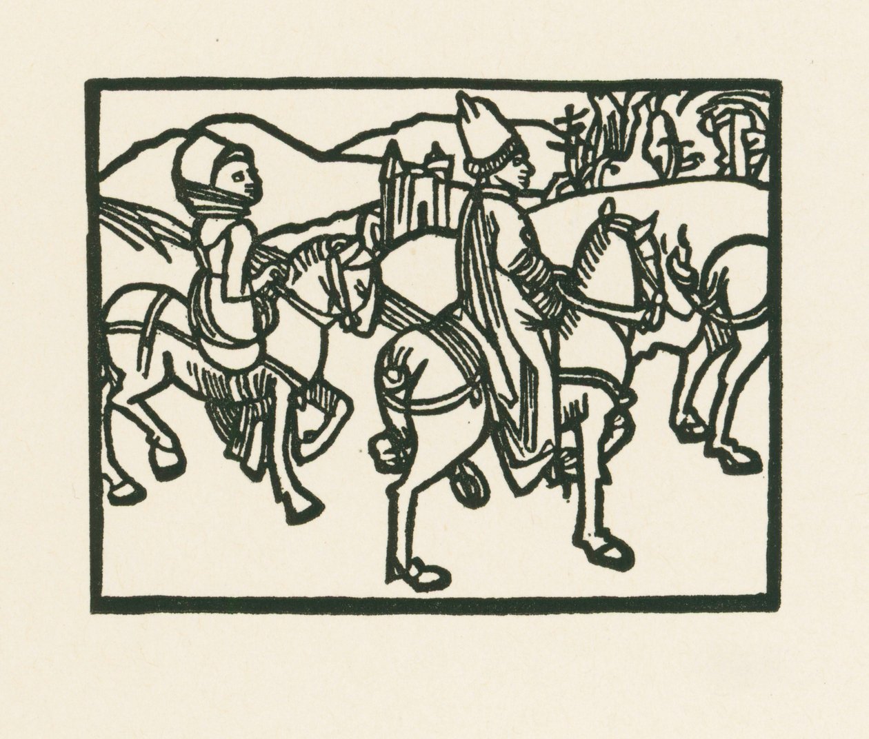 Le prince à cheval, vers 1489-90 (gravure sur bois) - Albrecht Dürer or Duerer