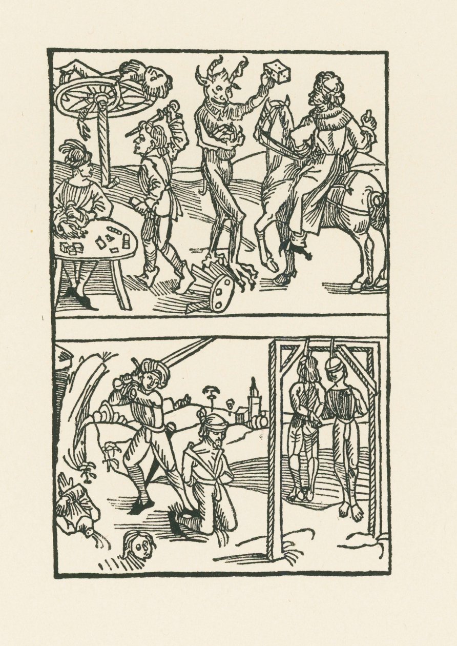 Woodcut to " Comme le cube est sur le kumen " - Albrecht Dürer or Duerer