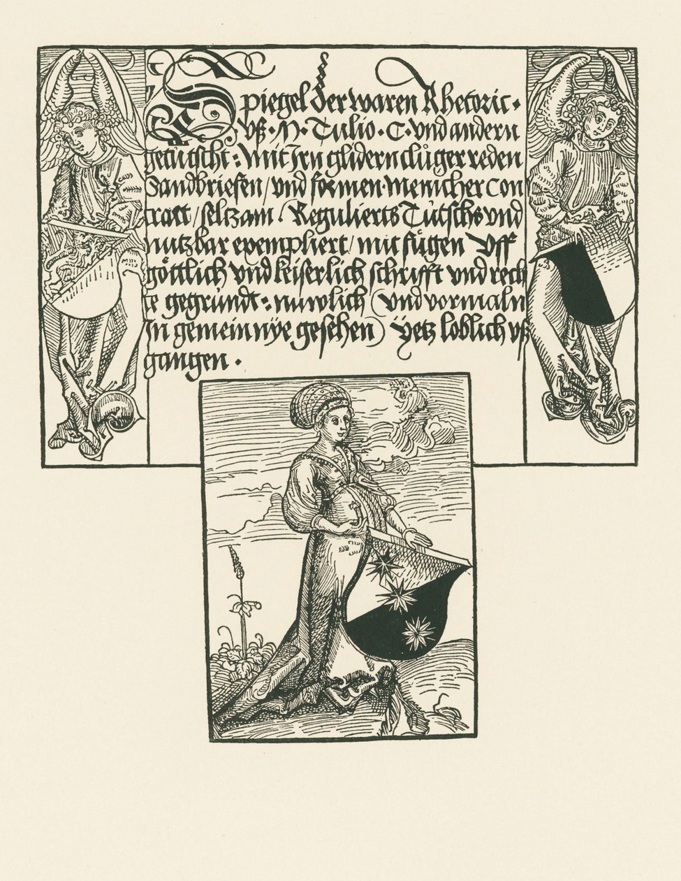 Jeune femme tenant des armoiries - Albrecht Dürer or Duerer