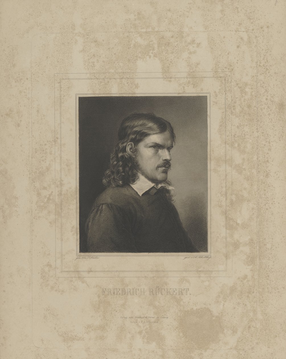 Portrait de Friedrich Rückert 1788-1866, années 1840 - Albrecht Fürchtegott Schultheiss