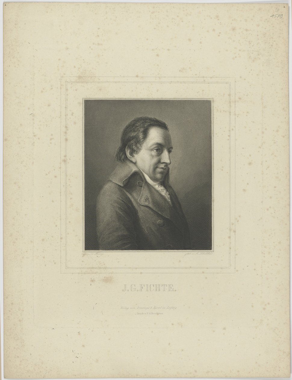 Portrait de Johann Gottlieb Fichte 1762-1814 - Albrecht Fürchtegott Schultheiss