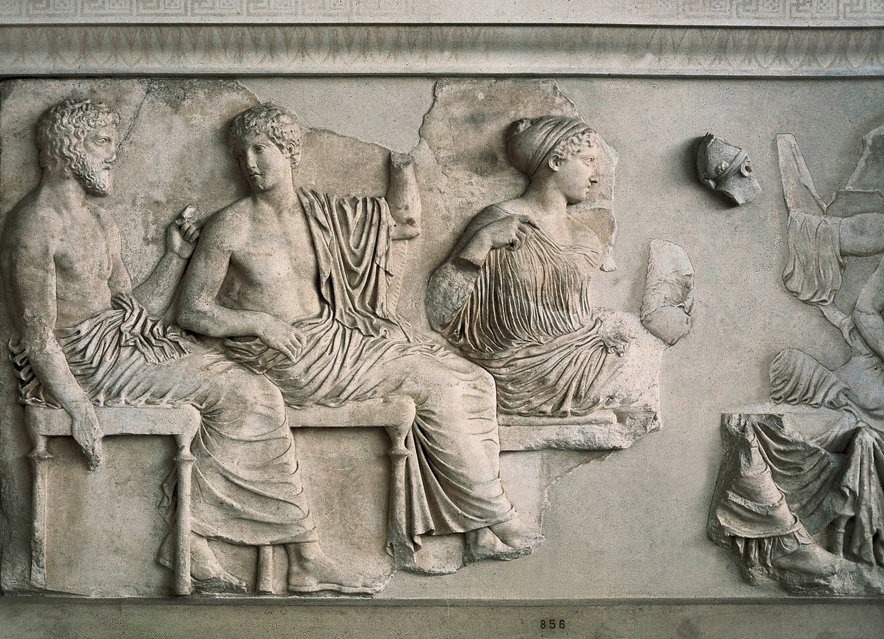 Poséidon, Apollon, Artémis et Aphrodite représentés sur la frise est du Parthénon - Alcamenes (attr. to)