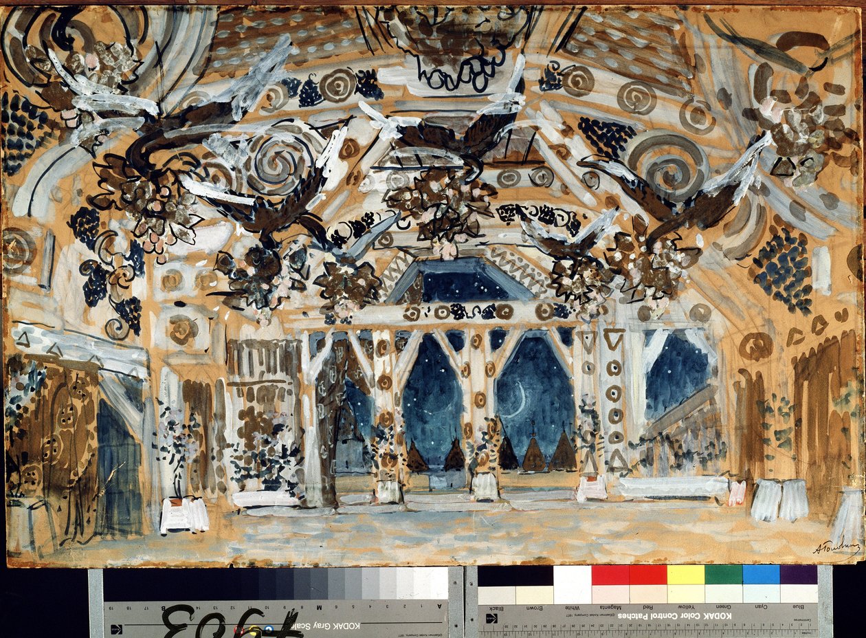 Décor pour la pièce de théâtre La Dame de la mer de Henrik Ibsen - Aleksandr Jakovlevic Golovin