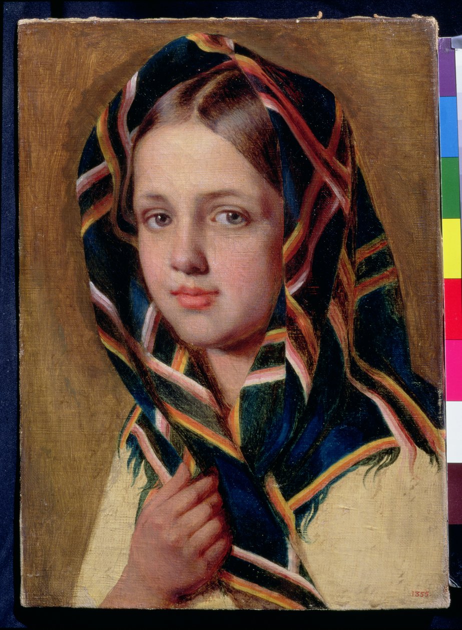 Fille en châle - Aleksei Gavrilovich Venetsianov