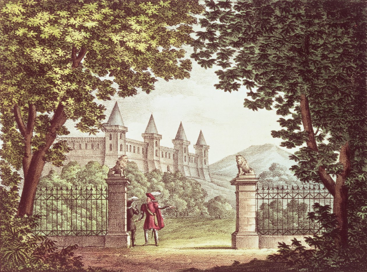 Les Jardins du Château de Windsor, décor de scène pour l