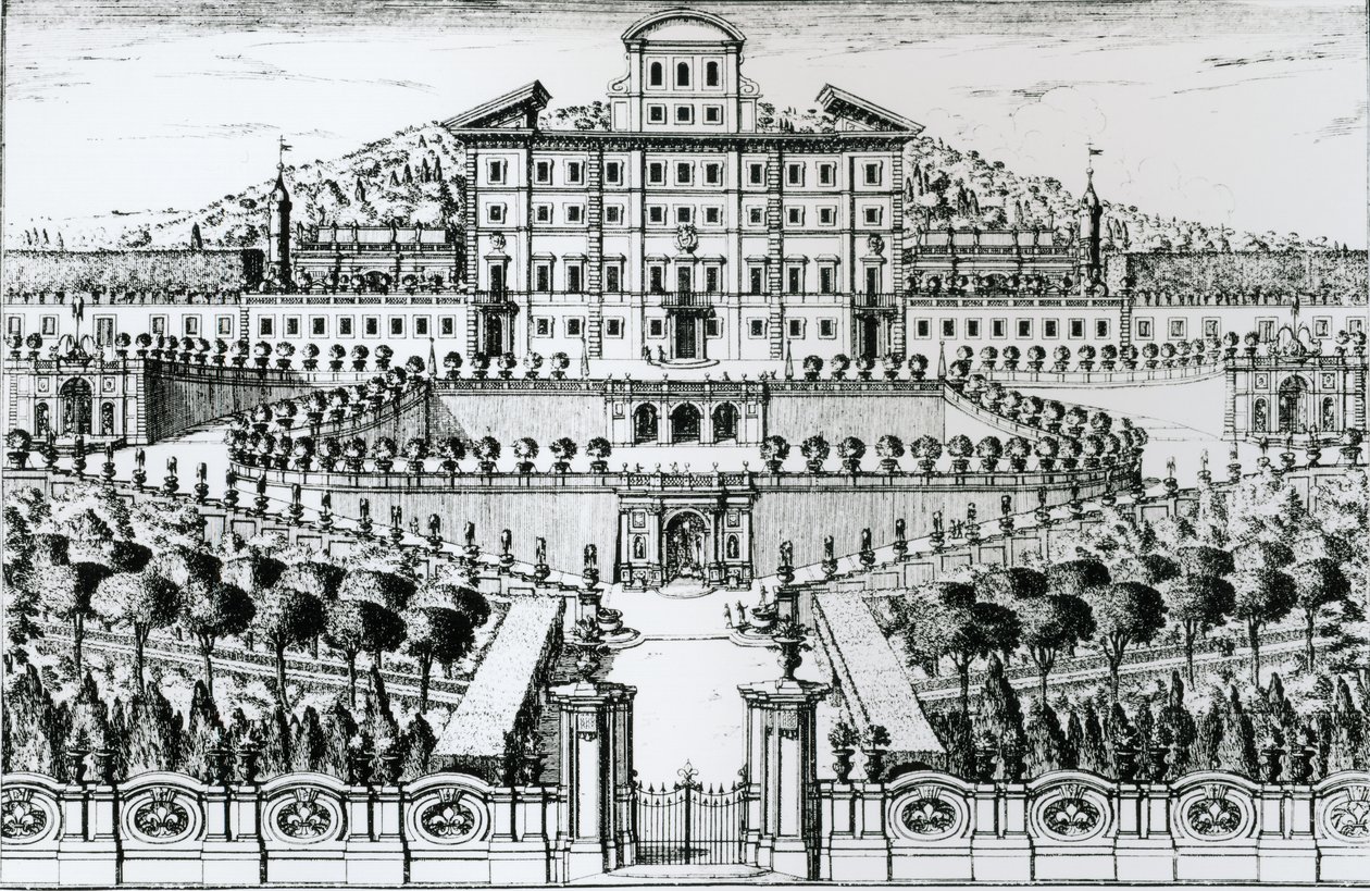 Vue de la Villa Aldobrandini depuis le jardin - Alessandro Spechi