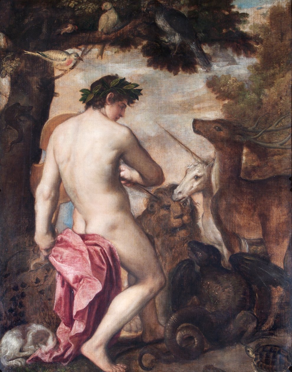 Orphée Enchantant les Animaux - Alessandro (1588–1649) (attr. to) Titian (workshop of) and Padovanino