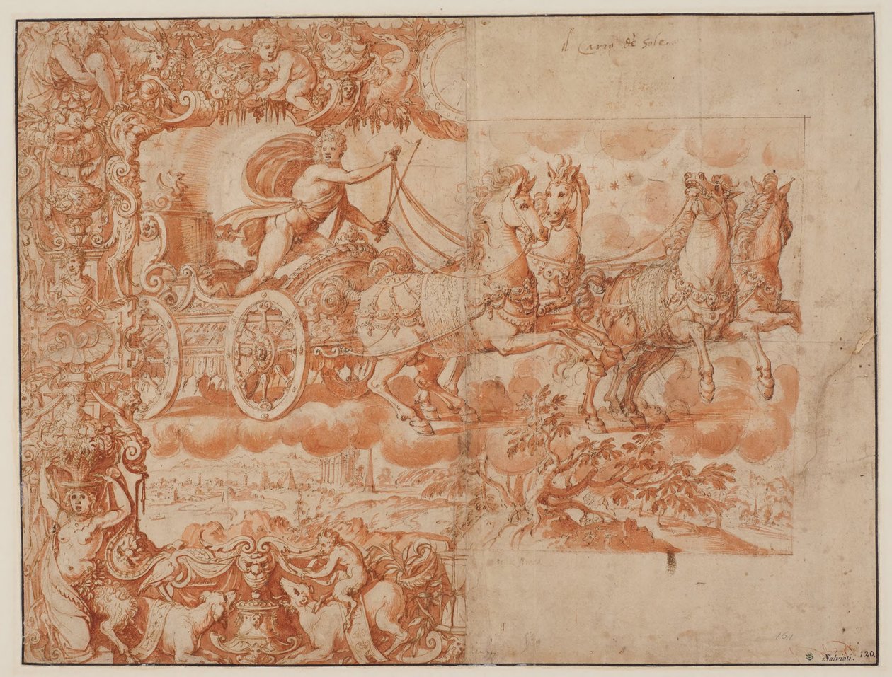 Phaeton fährt die Quadriga - Alessandro Allori