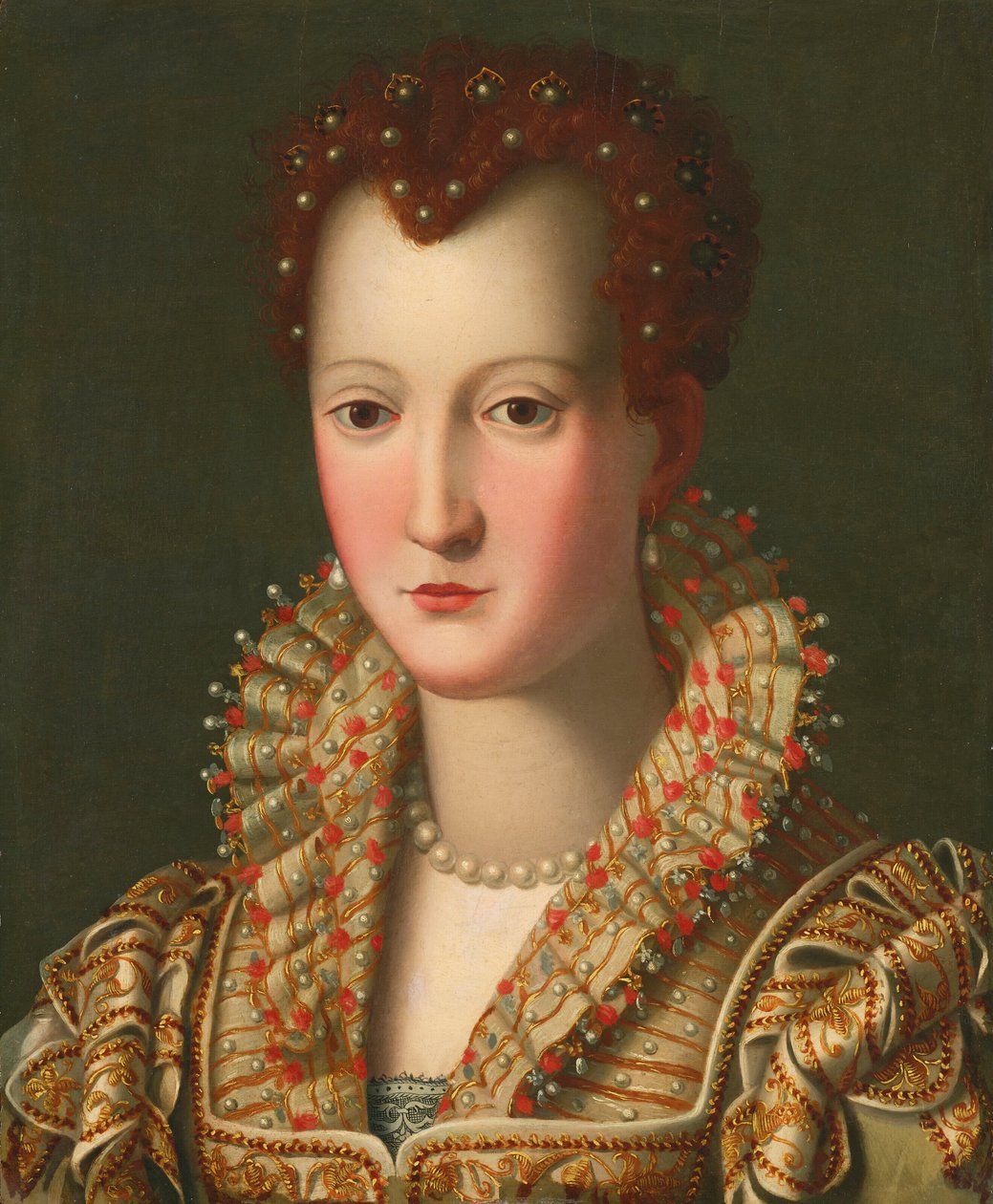 Portrait de Virginie de Médicis (1568-1615), en buste - Alessandro Allori
