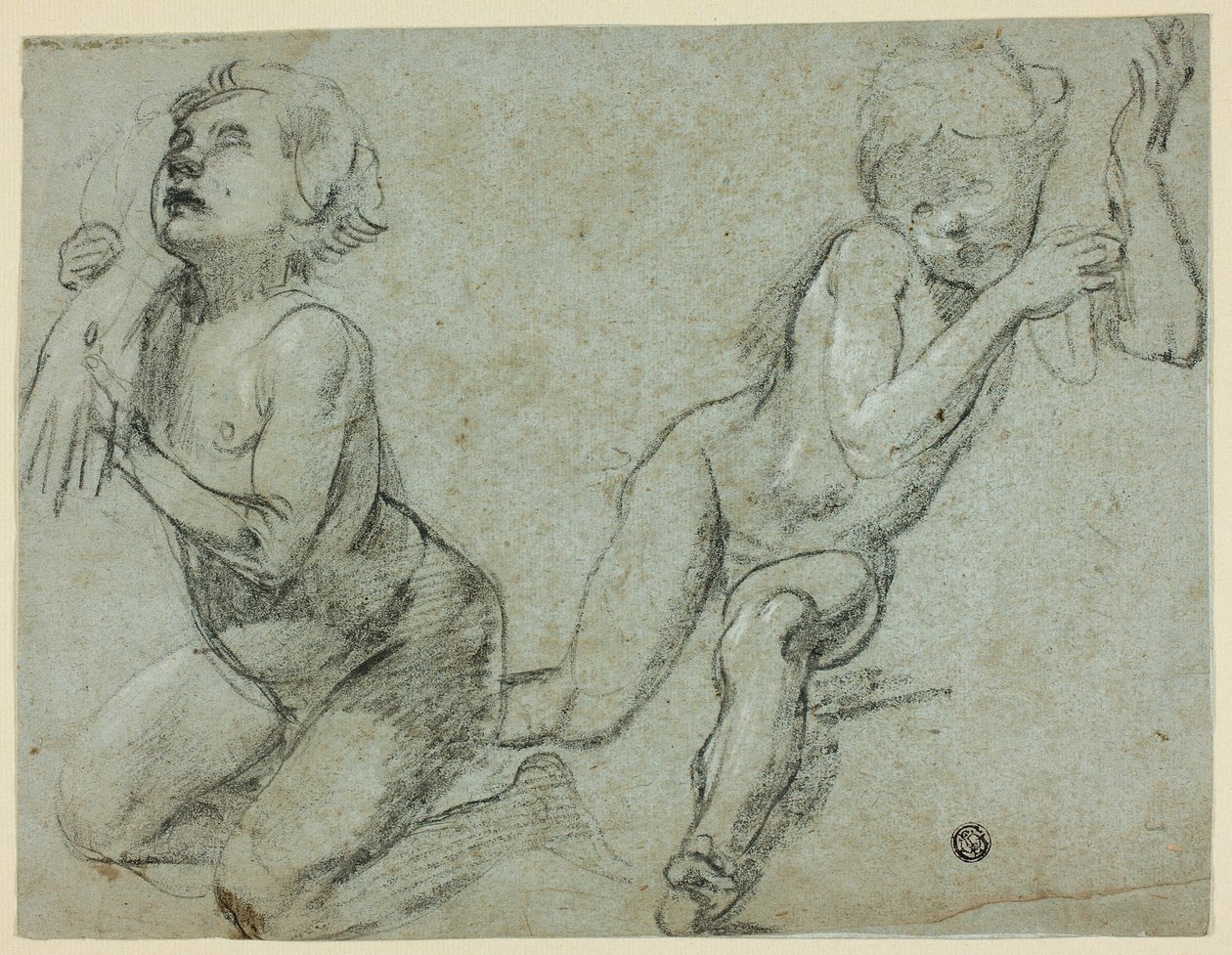 Esquisses de deux putti, l