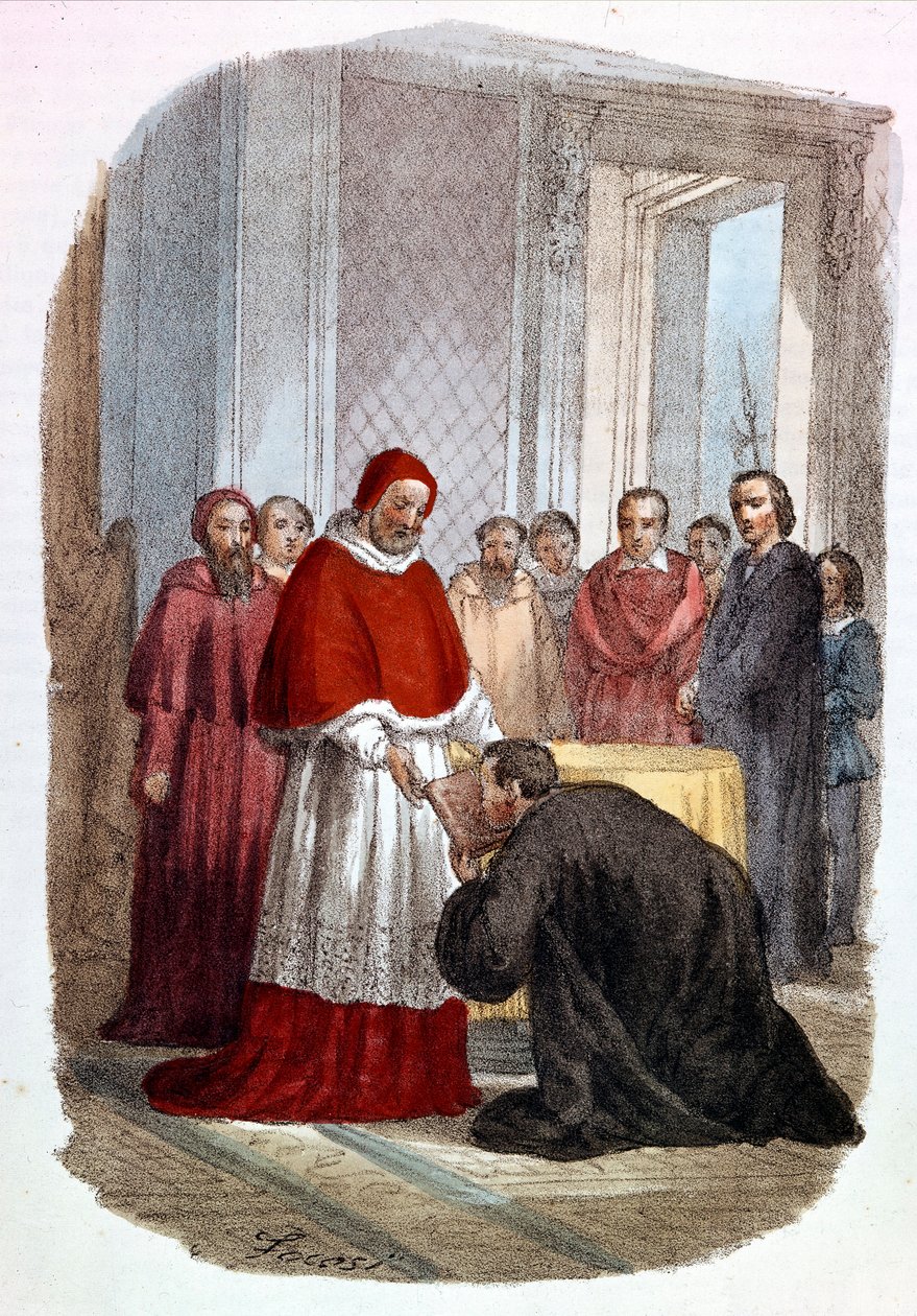 Clément VII (1478-1534, Jules de Médicis) accepte la dédicace de "Istorie fiorentine" par Niccolo di Bernardo dei Machiavelli (Nicolas Machiavel) - Alessandro Focosi