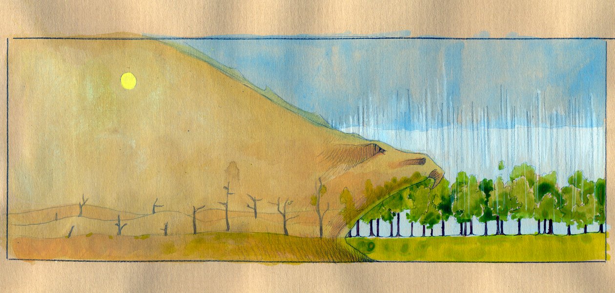 Allégorie de la déforestation, un paysage d