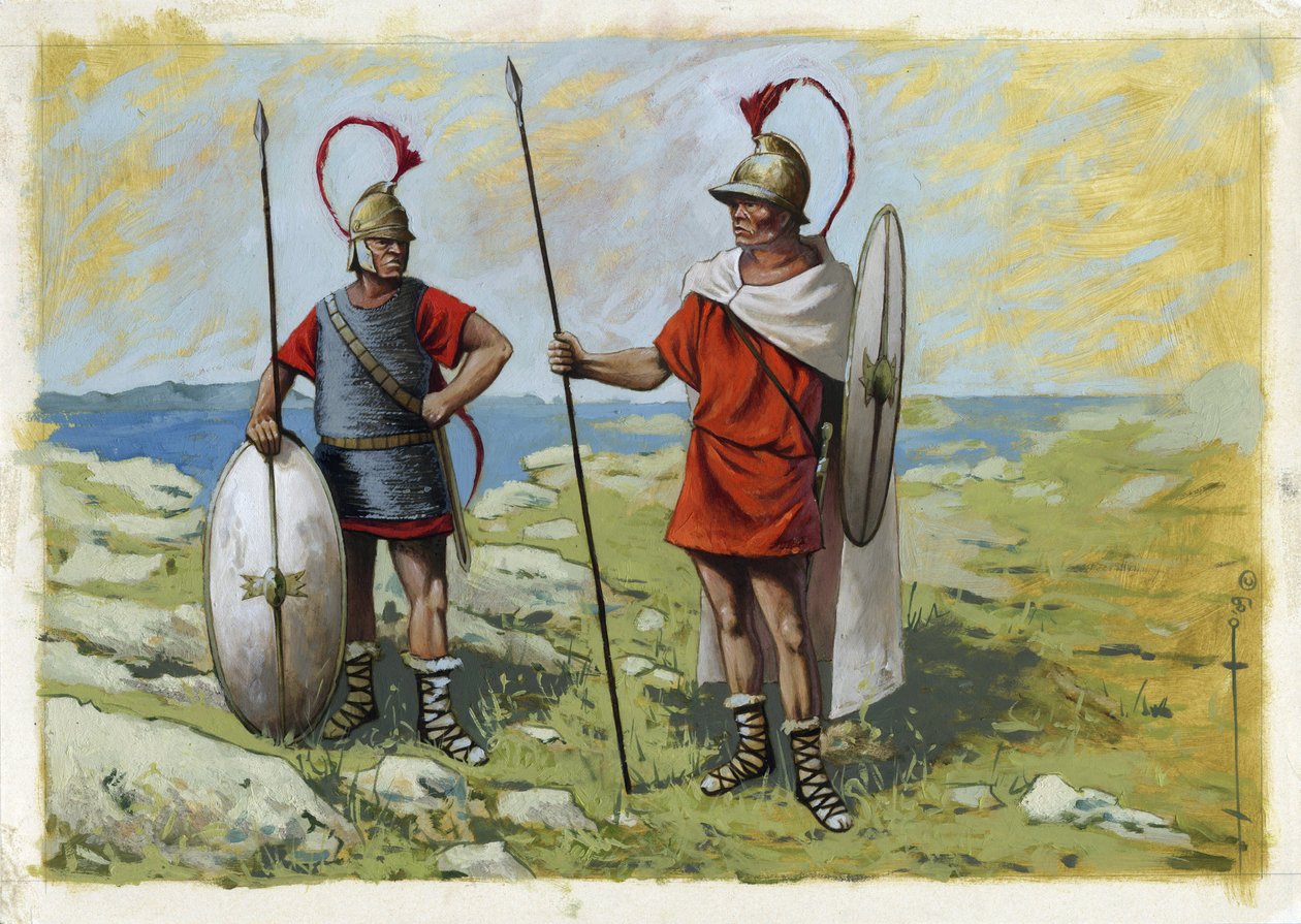 Mercenaire tureophore (3e-1er siècle av. J.-C.) (droite) et Thorakites (gauche) - Alessandro Lonati