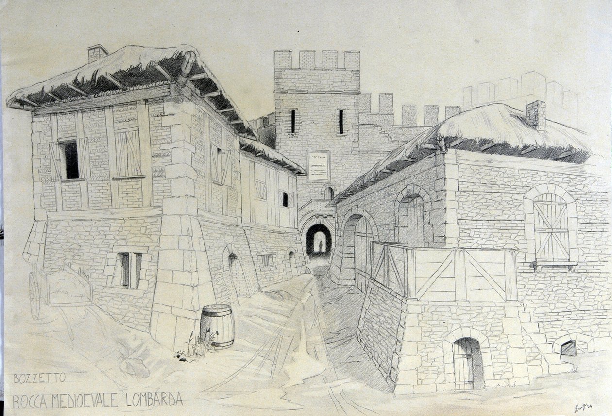 Architecture du Moyen Âge : vue des remparts d