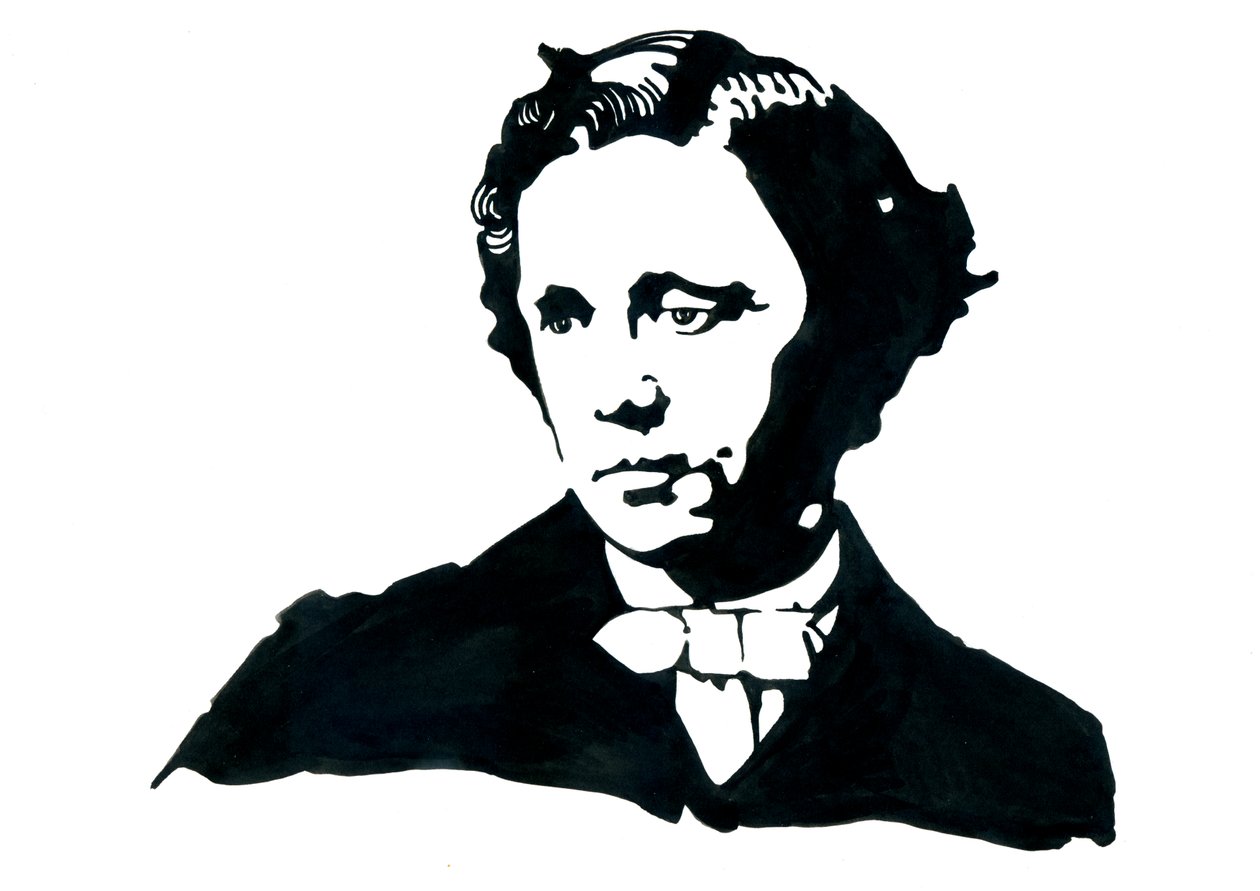 Lewis Carroll, écrivain anglais - portrait de Lewis Carroll (Charles Lutwidge Dodgson) - Alessandro Lonati