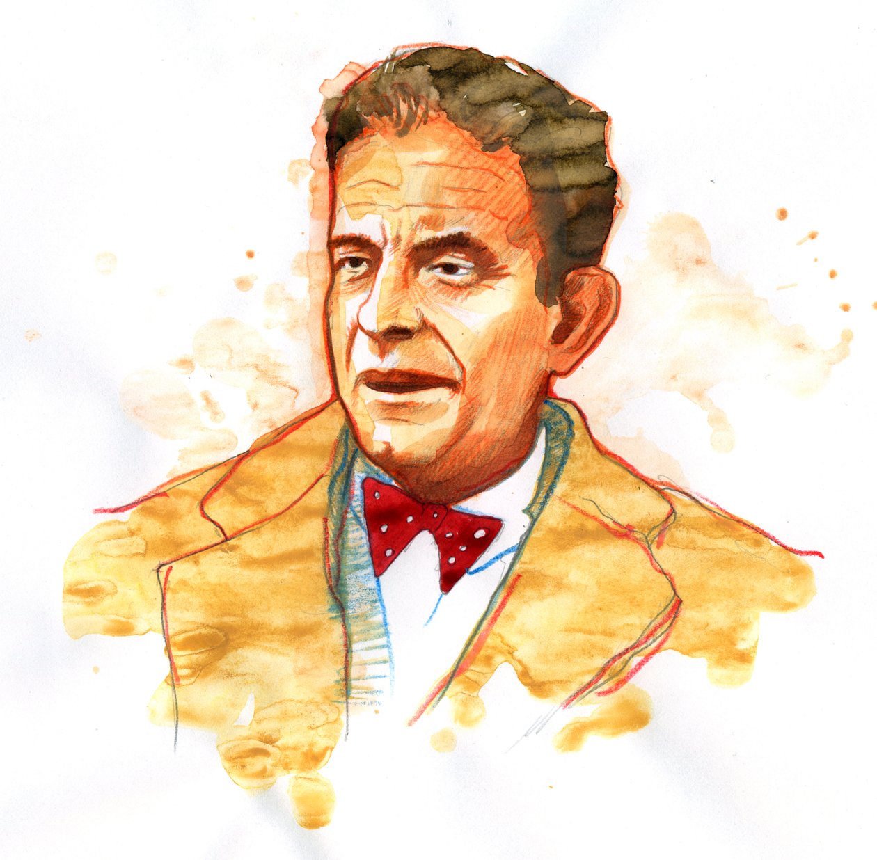 Portrait du psychiatre et psychanalyste français Jacques Lacan (1901-1981) - Alessandro Lonati
