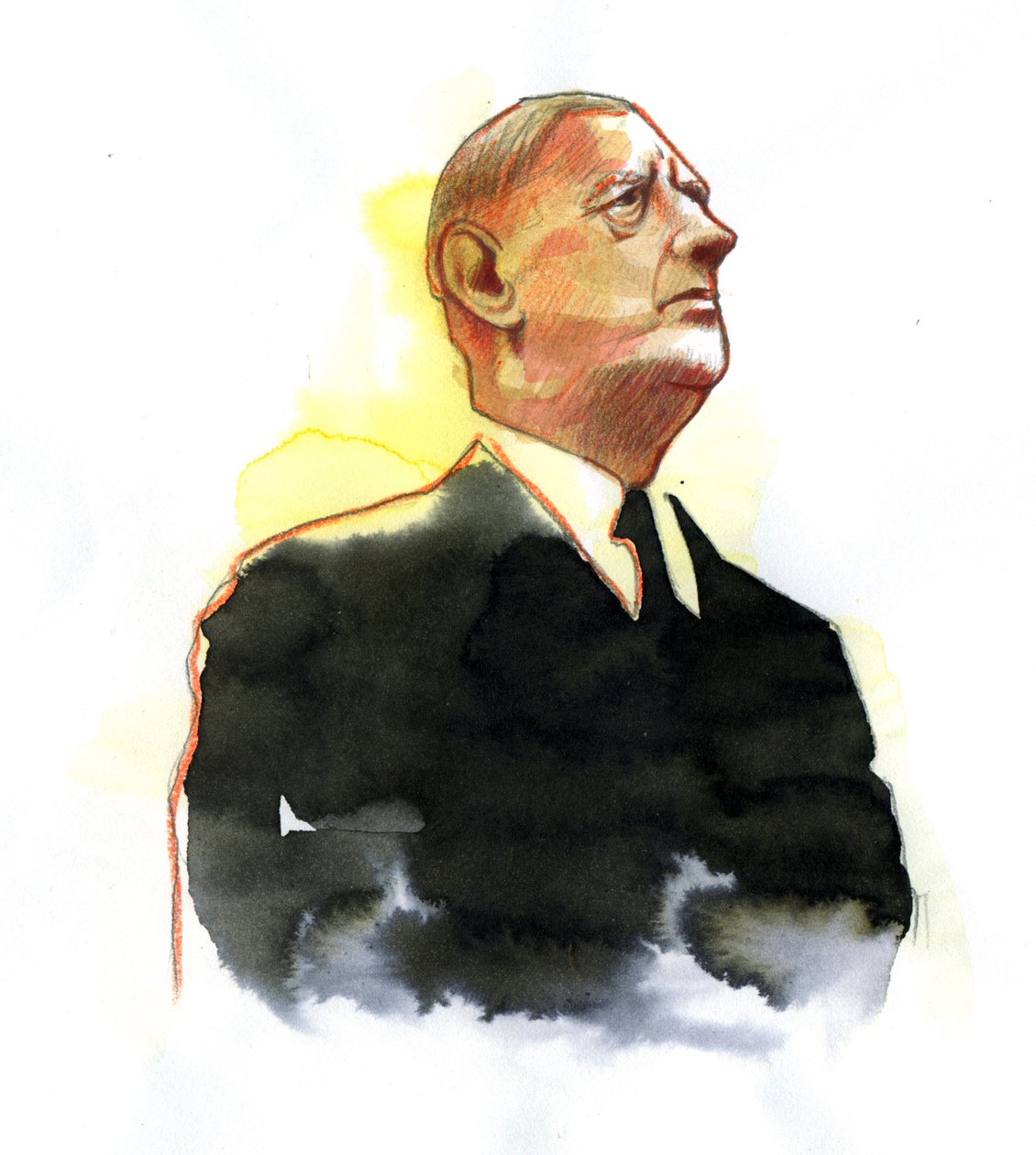 Portrait du général Charles de Gaulle (1890-1970) Président 1961. - Alessandro Lonati