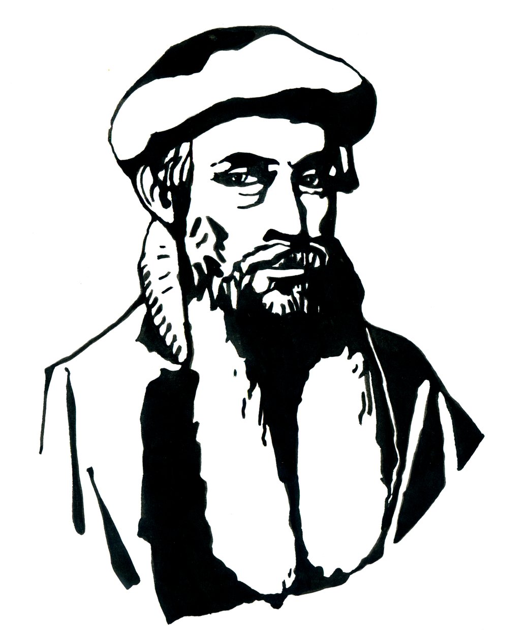 Portrait de Johannes Gutenberg (1400-1468) Illustration par Alessandro Lonati - Alessandro Lonati