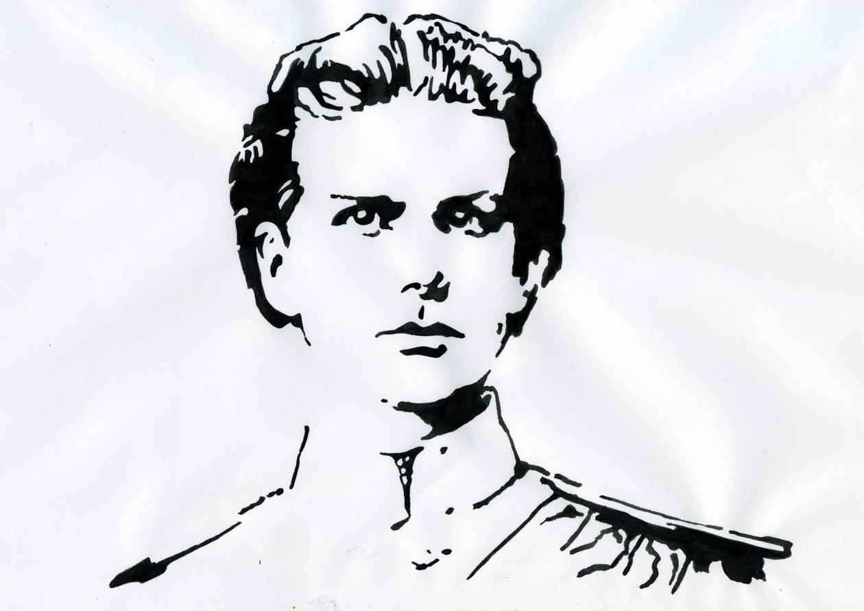 Portrait de Louis II de Bavière (Ludwig Otto Friedrich Wilhelm von Wittelsbach) - Alessandro Lonati