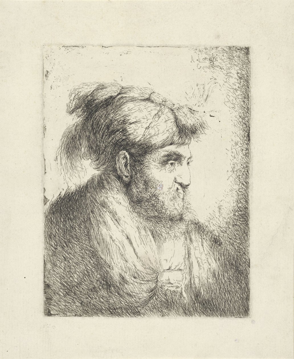Homme avec turban - Alessandro Longhi