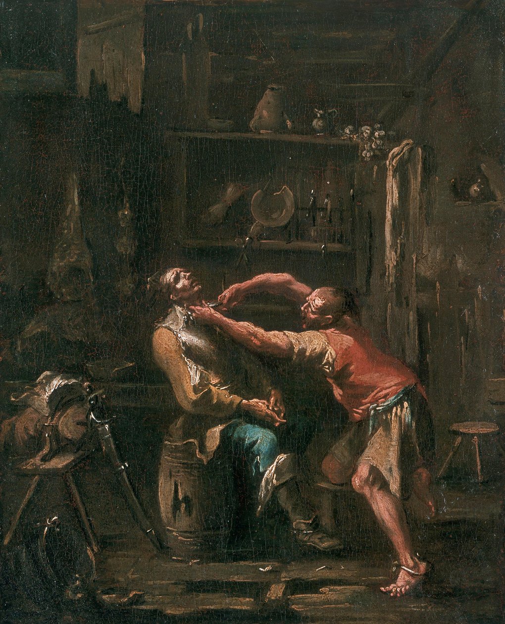 Le barbier du village - Alessandro Magnasco