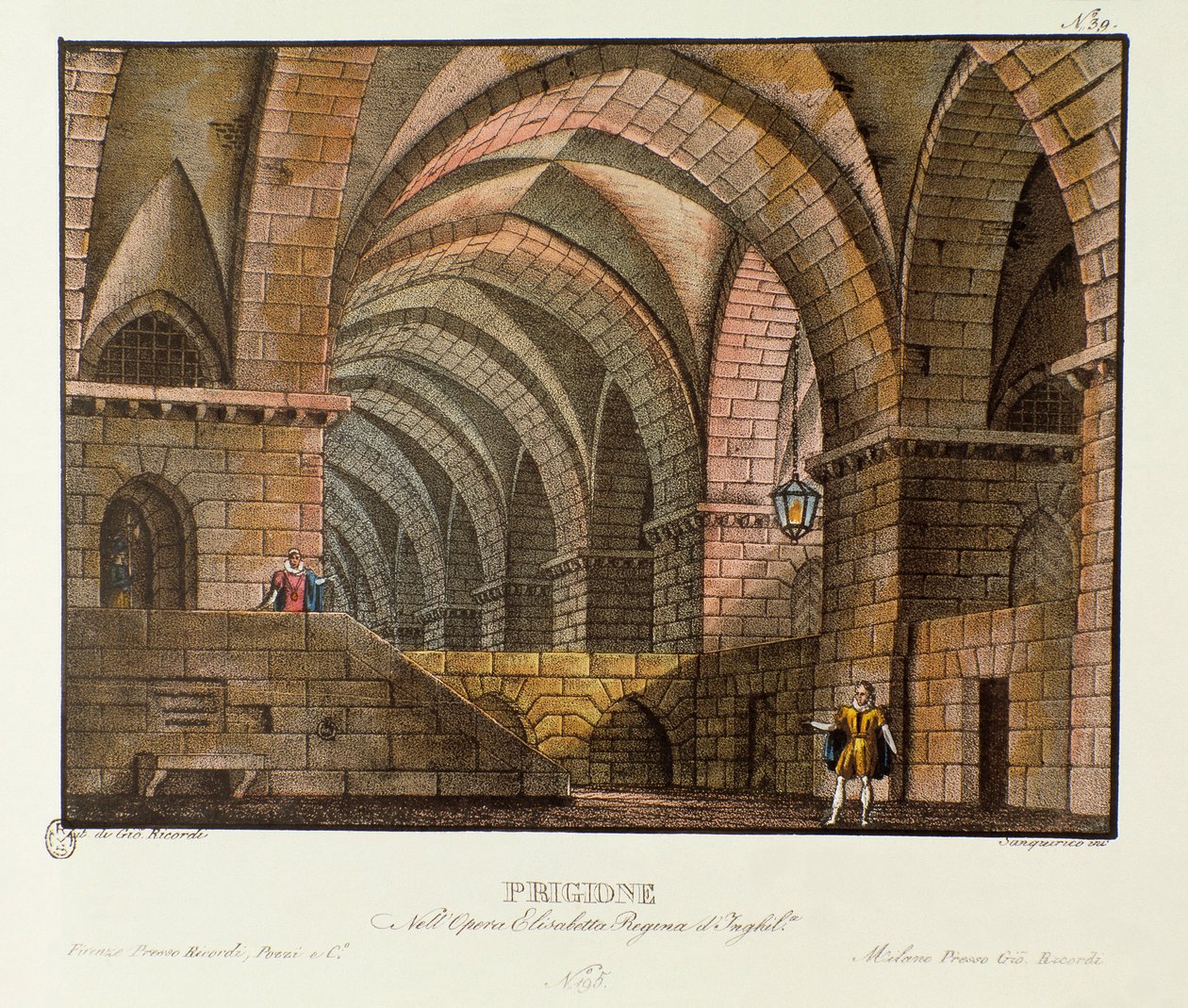 Norfolk visite le prisonnier Leicester dans la prison de Scenography pour la représentation de l