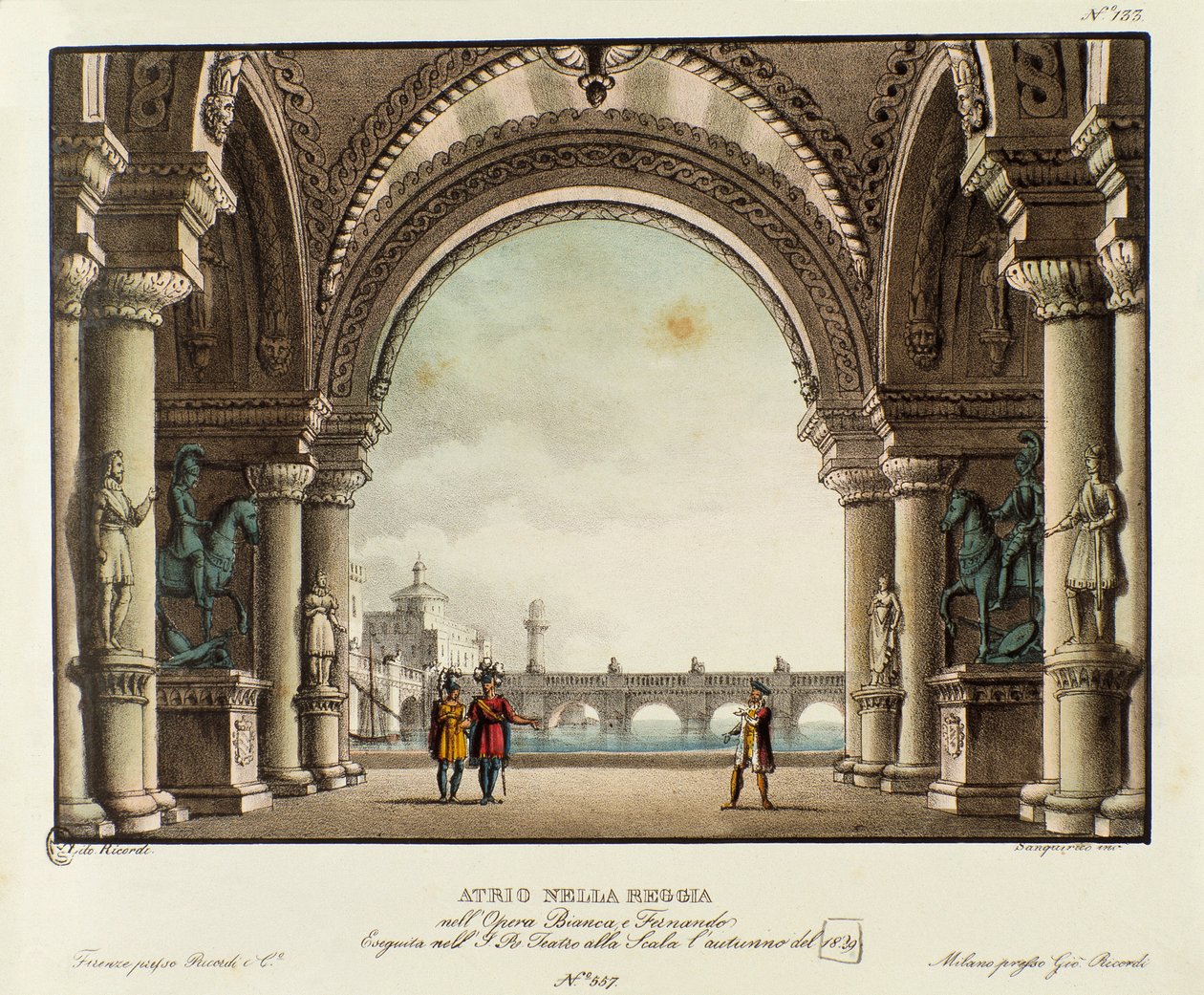 Vue de la salle du palais royal Scénographie pour la représentation en 1829 de l