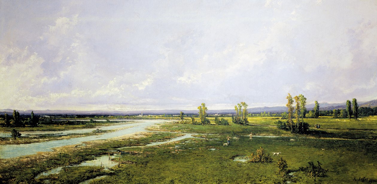 Chasse sur le lit de la rivière Piave à Belluno - Alessandro Seffer-Guerra