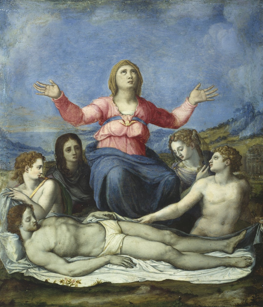 Lamentation sur le Christ mort - Alessandro attr. to Allori