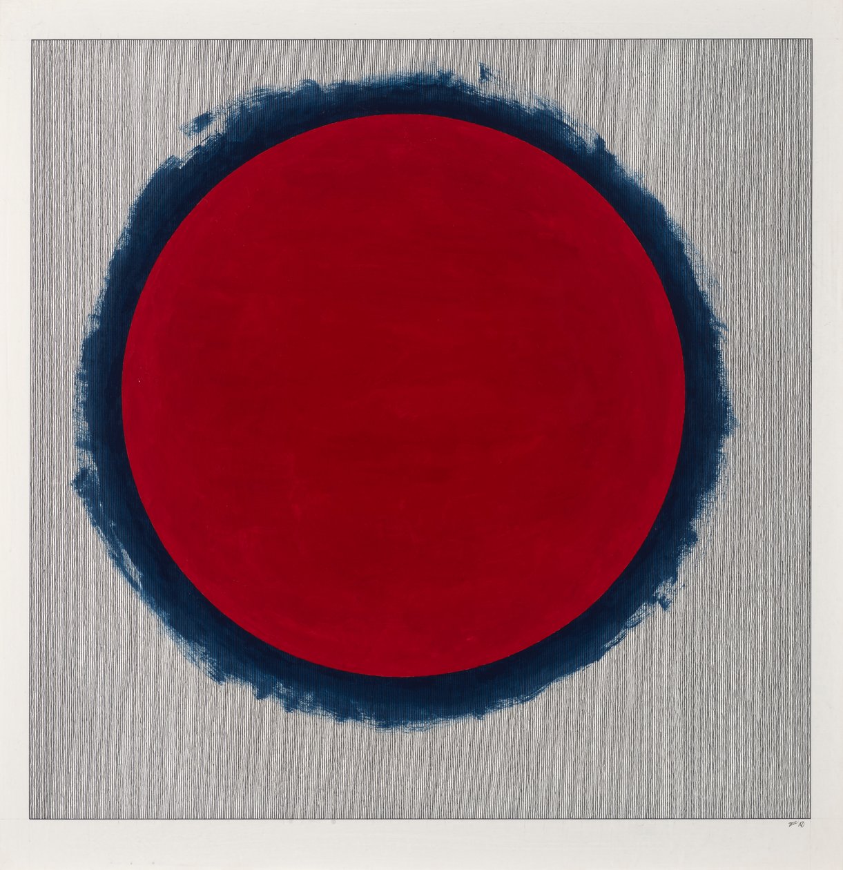 Cercle rouge sur bleu - Alex Dunn