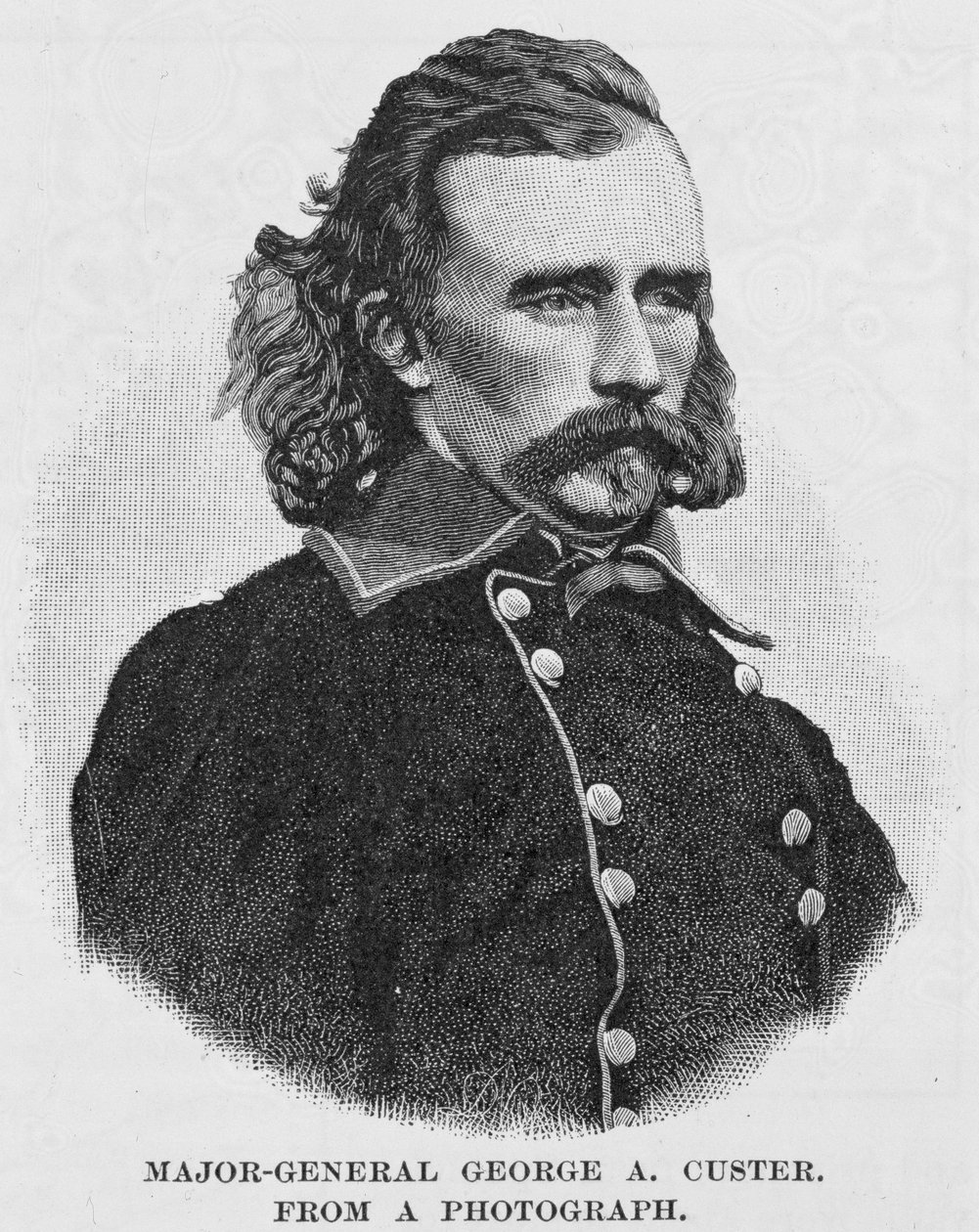 Major général George Armstrong Custer, gravé d