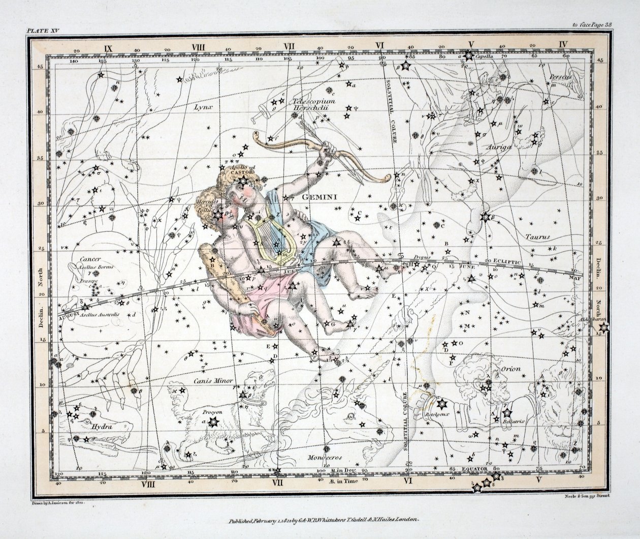 Les Constellations (Planche XV) Gémeaux, de 