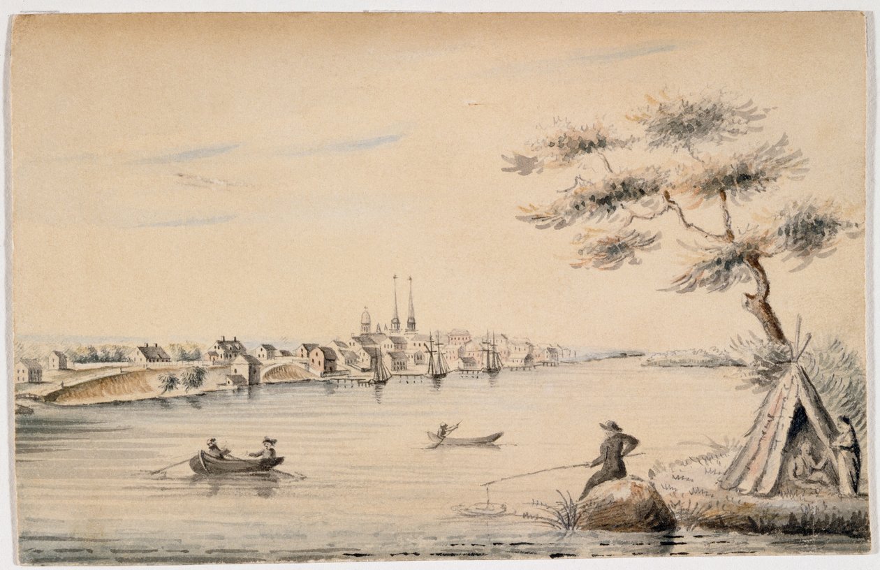 Détroit vu du rivage canadien en 1821 - Alexander Macomb