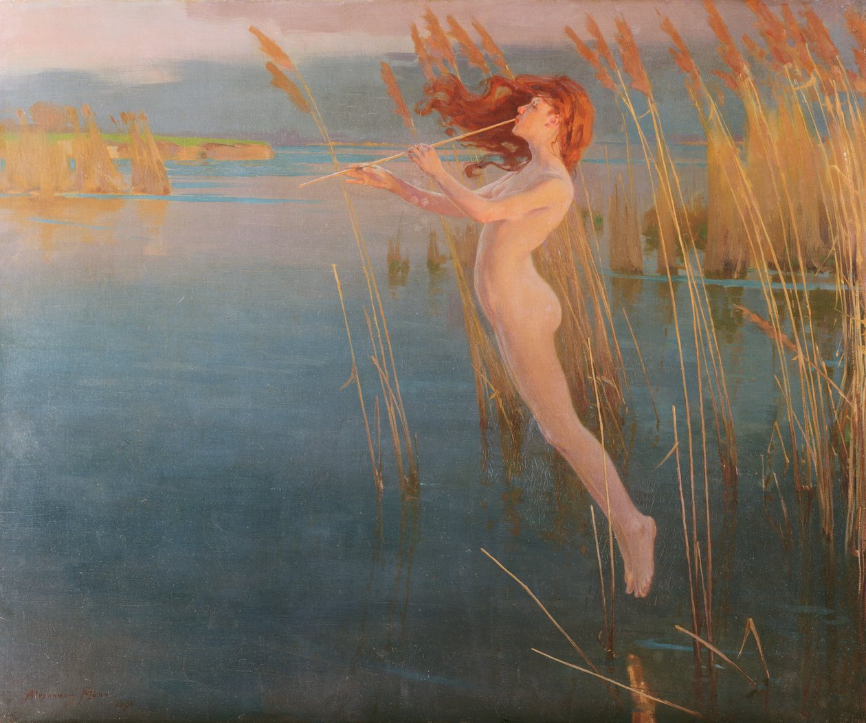 Le long cri des roseaux au soir, 1896 - Alexander Mann