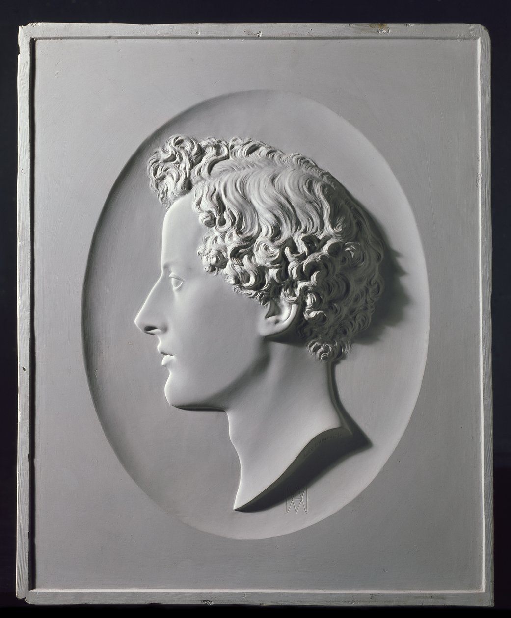 Portrait de profil de John Everett Millais, vers 1854 (plâtre de Paris) - Alexander Munro