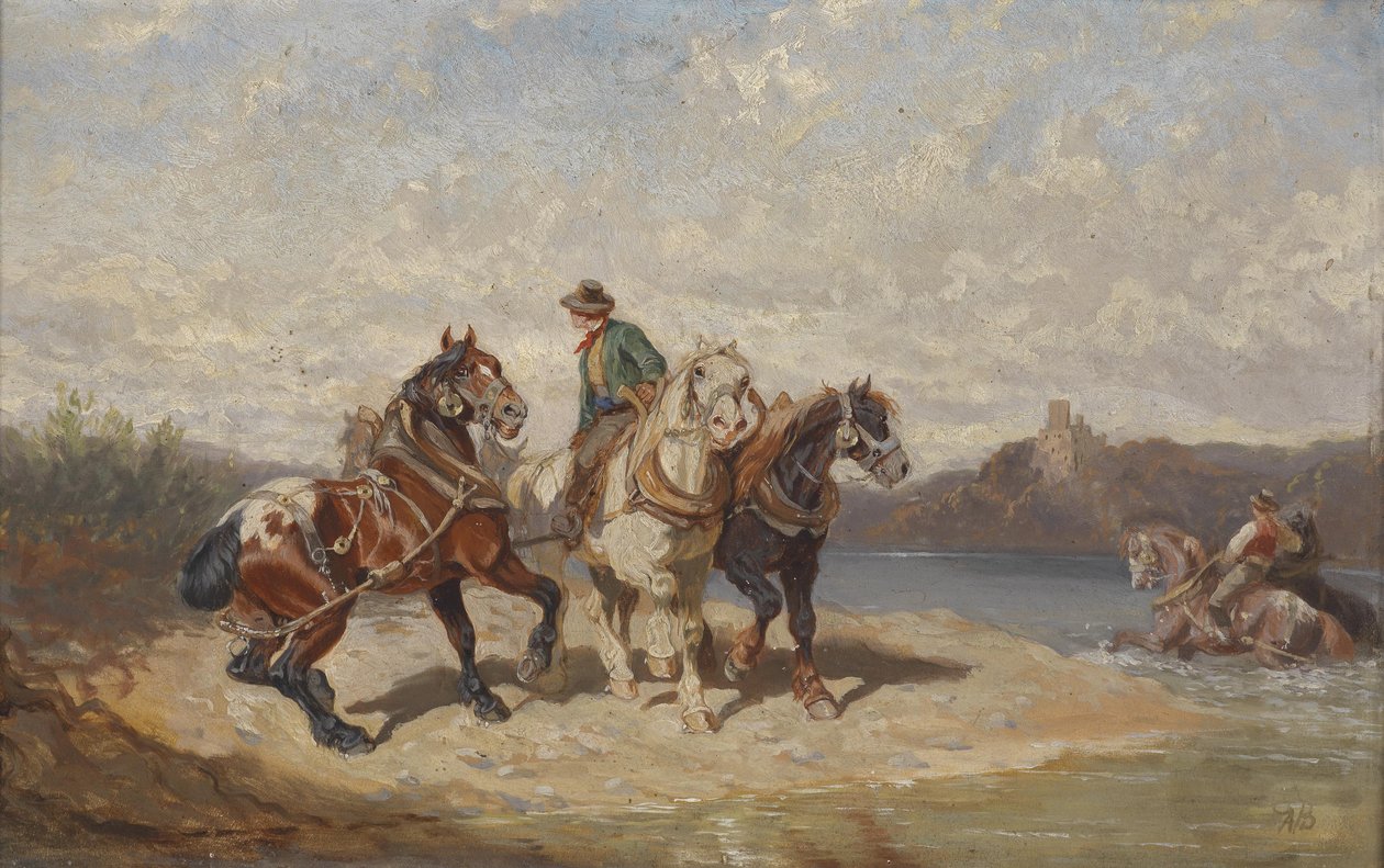 Chevaux de halage sur le Danube - Alexander von Bensa