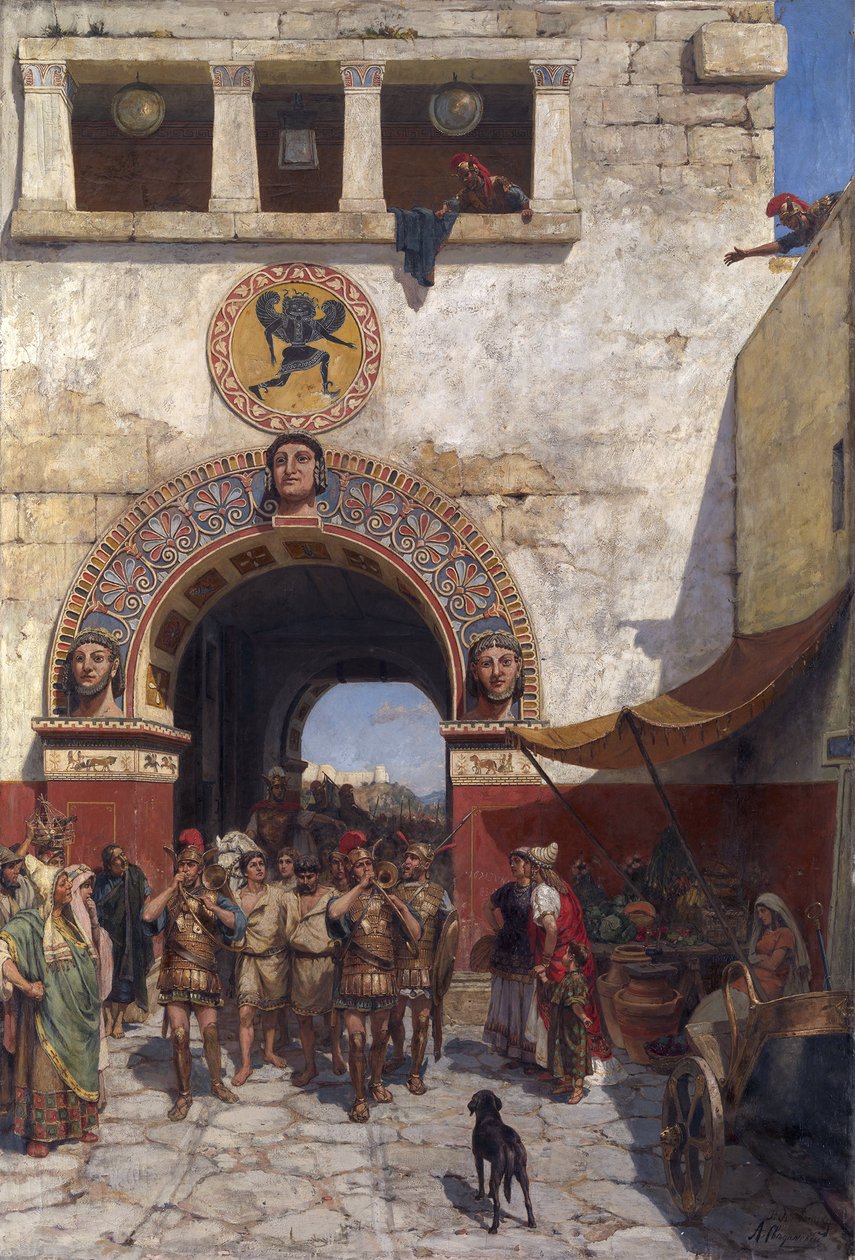 Porte à Volterra, Étrurie - Alexander Alexandrovich Svedomsky