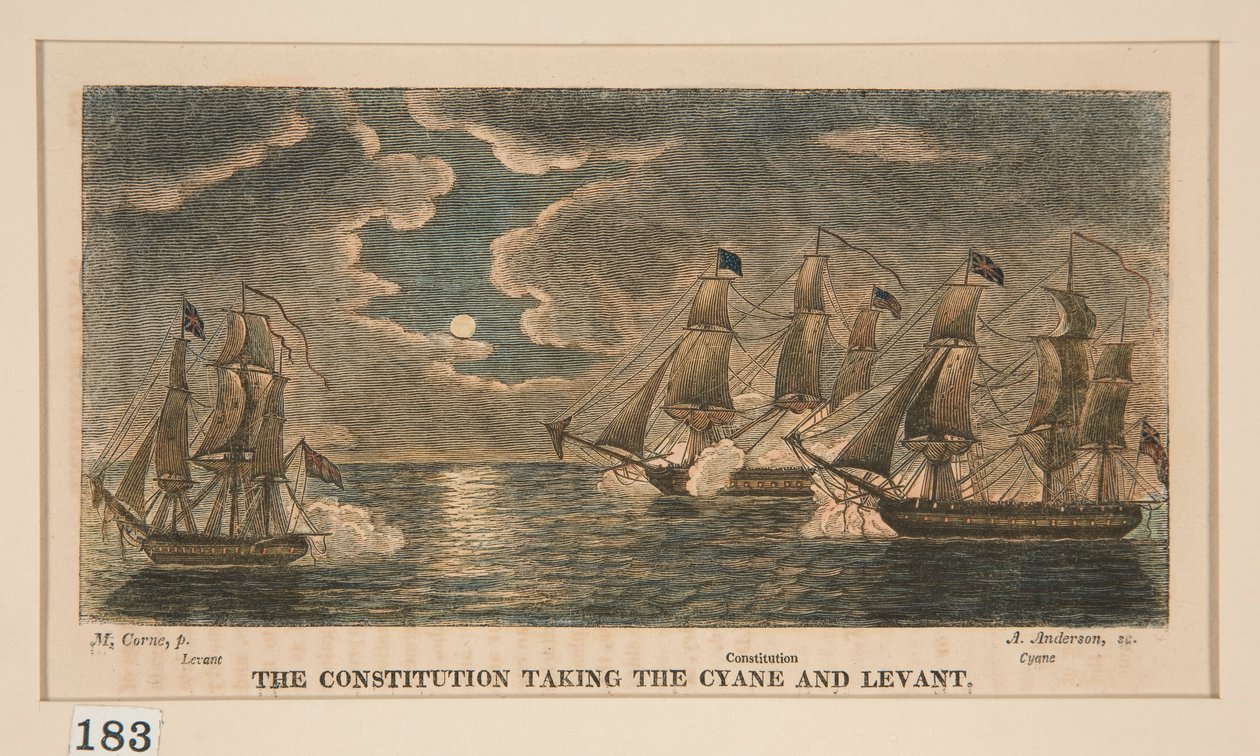 La Constitution prenant le Cyane et le Lavant, une série de huit - Alexander Anderson