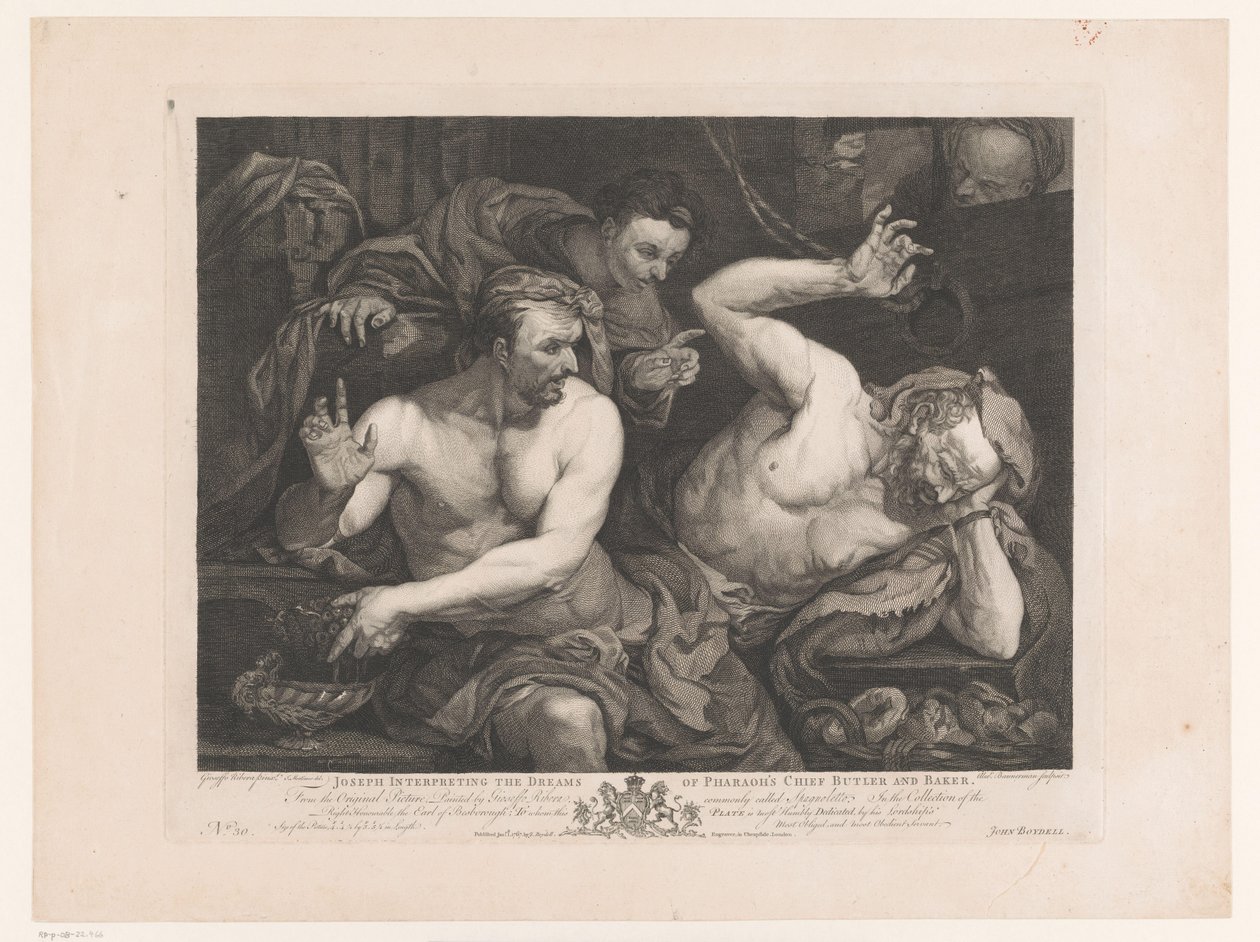 Joseph interprétant les rêves du chef échanson et du boulanger de Pharaon - Alexander Bannerman