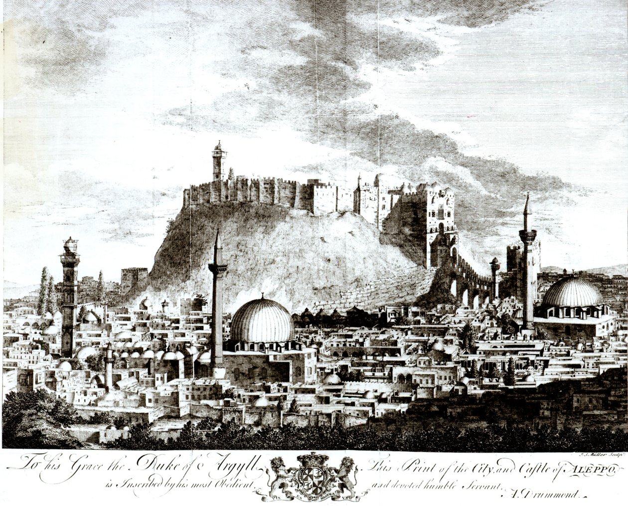 Vue de la ville et du château d