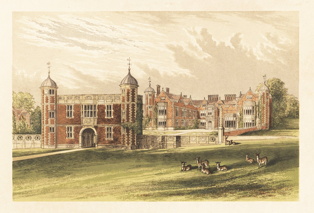 Charlecote, Warwick, Angleterre, 1880 (gravure) - Alexander Francis (after) Lydon