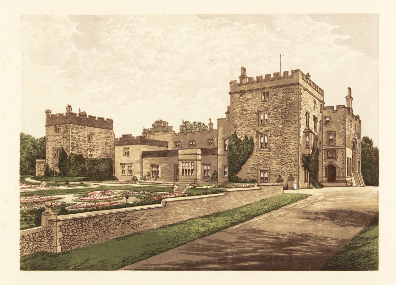 Château de Muncaster, Cumbria, Angleterre (gravure) - Alexander Francis (after) Lydon