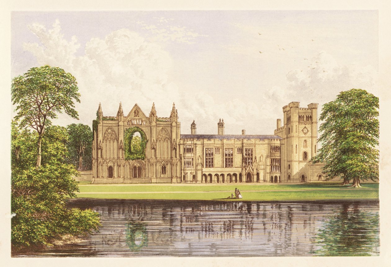 Newstead Abbey, Nottinghamshire, Angleterre. 1880 (gravure) - Alexander Francis (after) Lydon