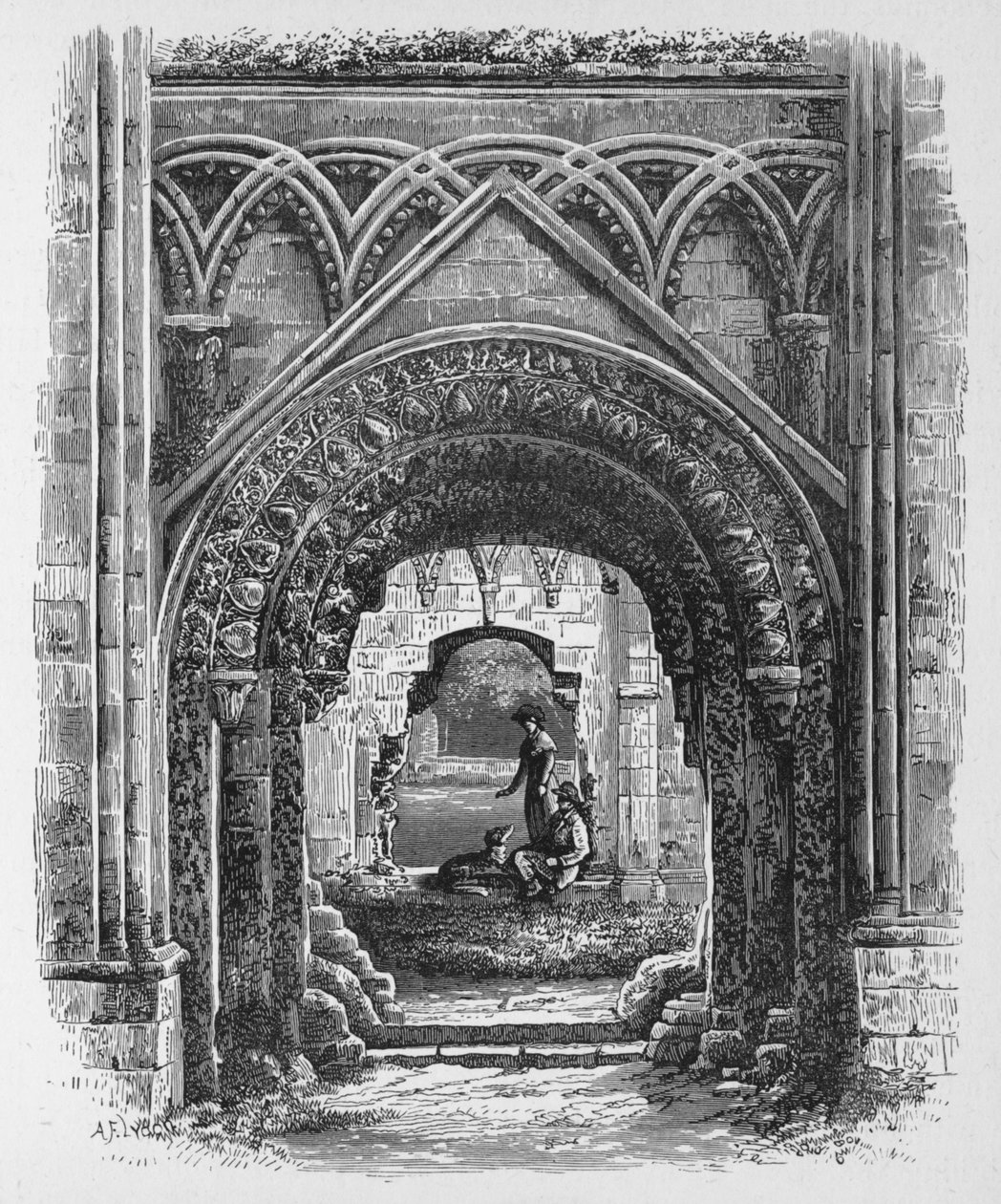 Porte de la chapelle Saint-Joseph, abbaye de Glastonbury - Alexander Francis Lydon