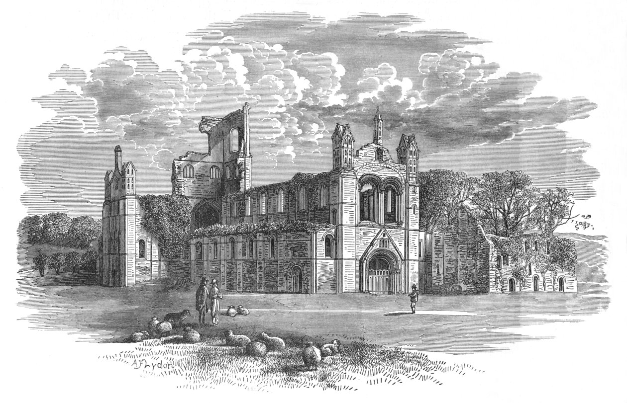 Depuis le nord-ouest, abbaye de Kirkstall, vers 1880, 1897 - Alexander Francis Lydon