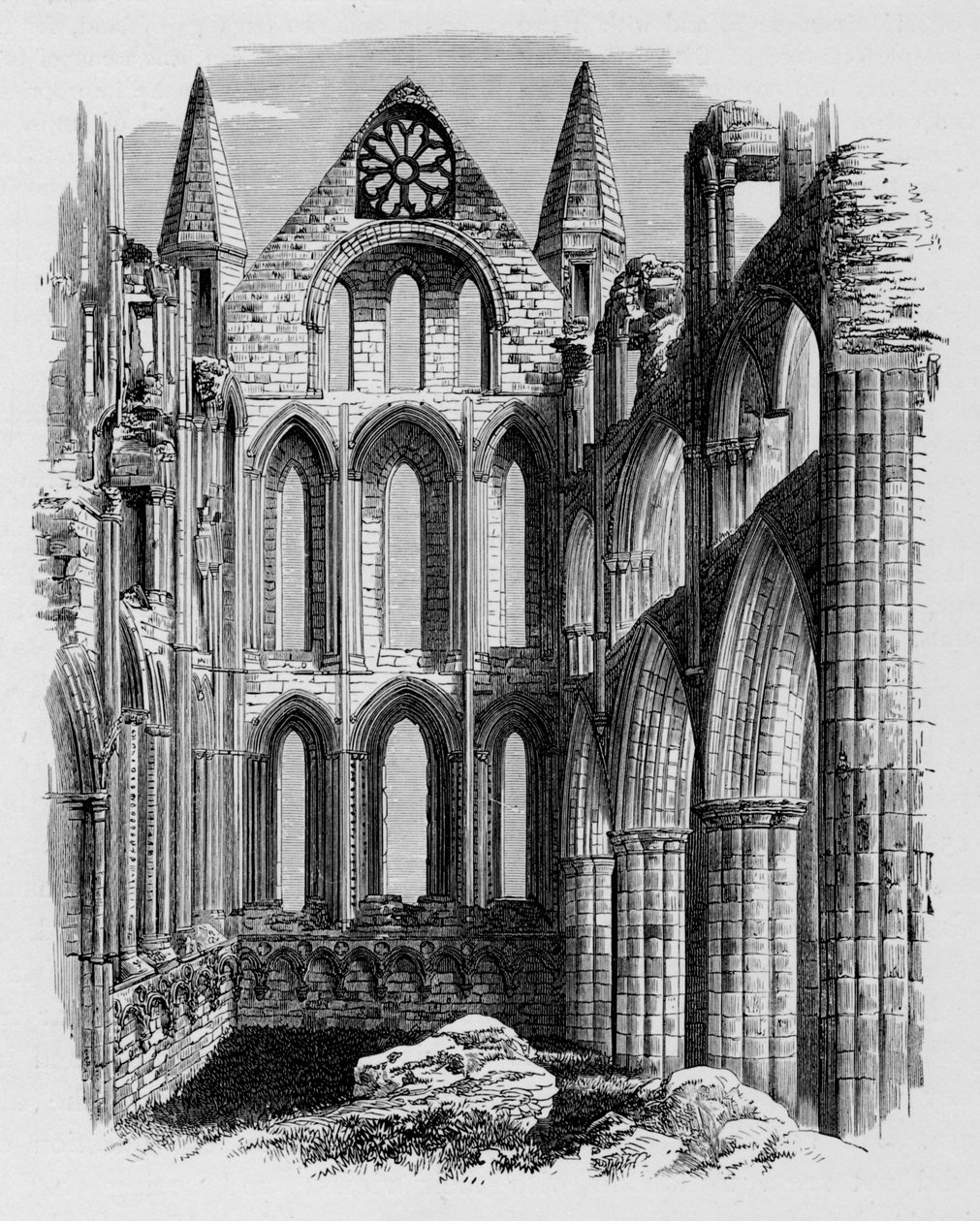 Transept nord, abbaye de Whitby, vers 1880, 1897 - Alexander Francis Lydon