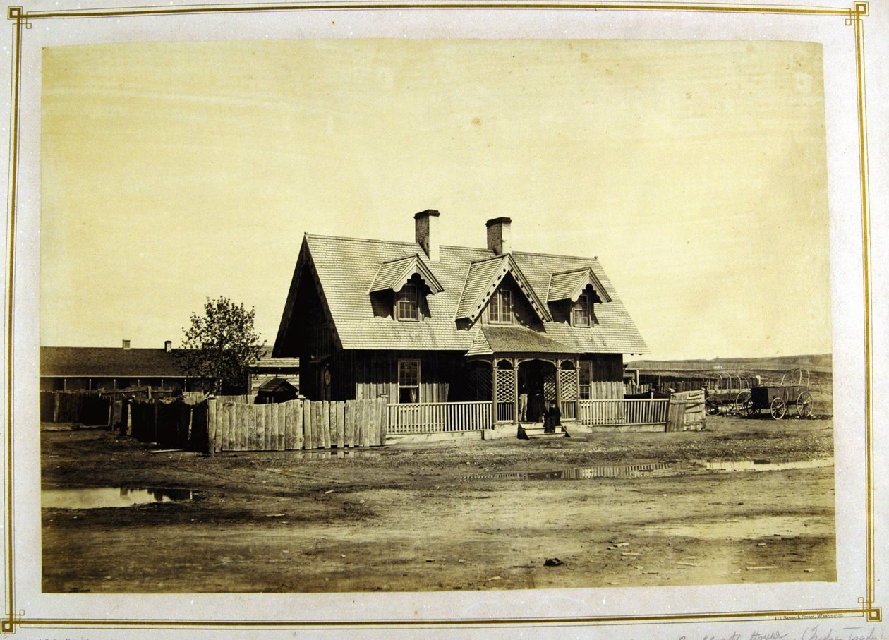 Maison du colonel Bullock, commerçant indien, Fort Laramie, 1868 - Alexander Gardner