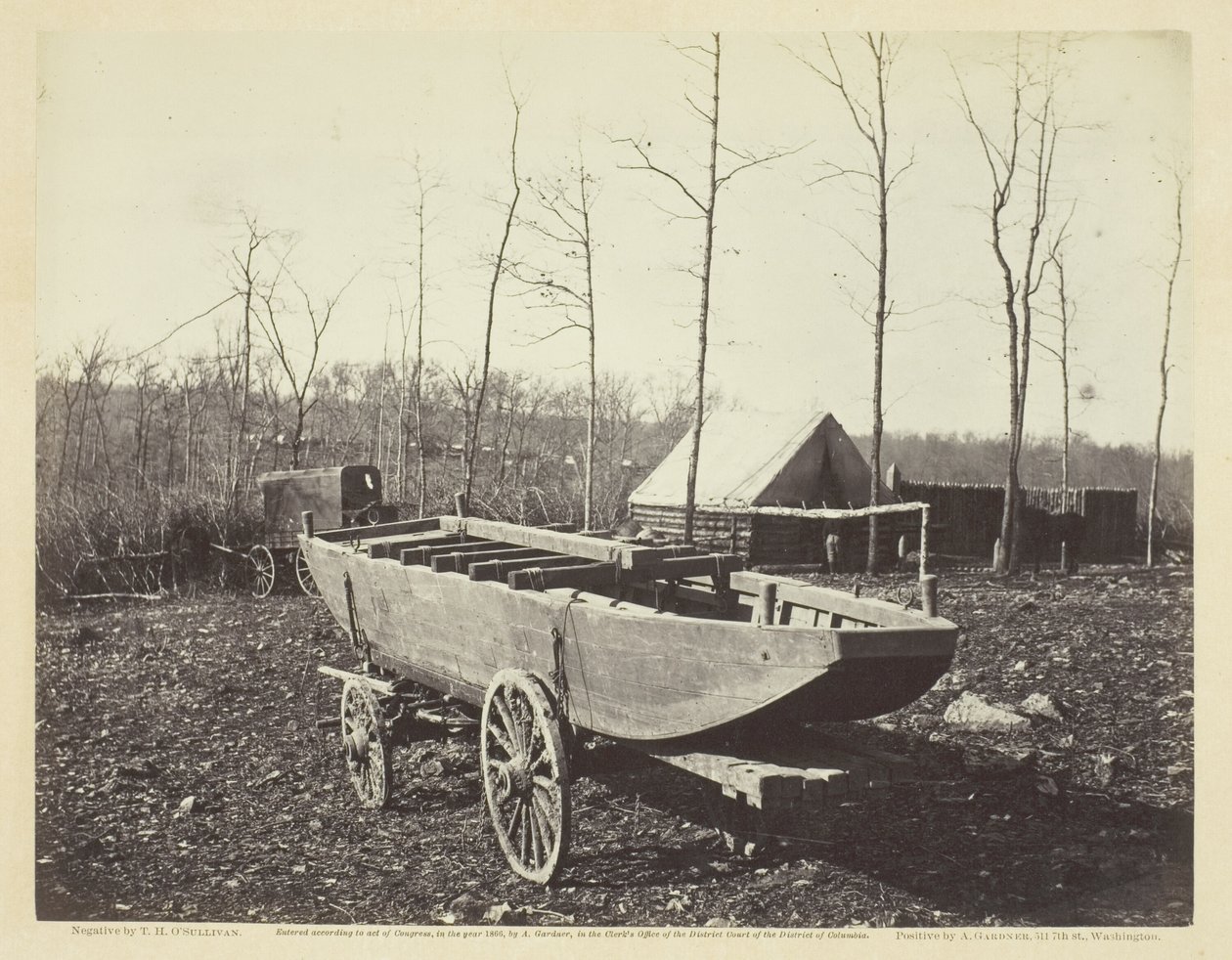Bateau-ponton, Brandy Station, Virginie, février 1864 - Alexander Gardner