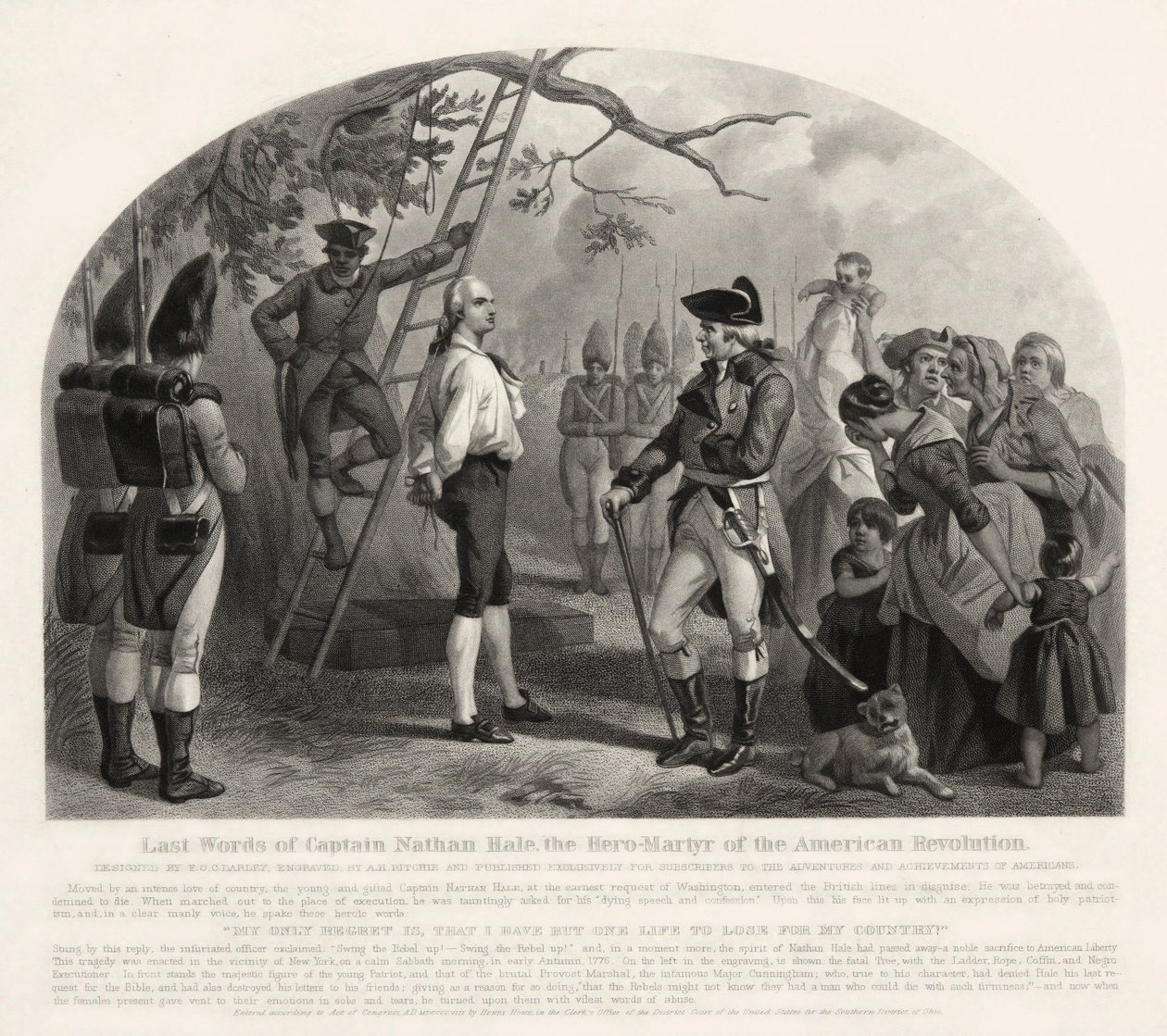 Les dernières paroles du capitaine Nathan Hale - Alexander Hay Ritchie