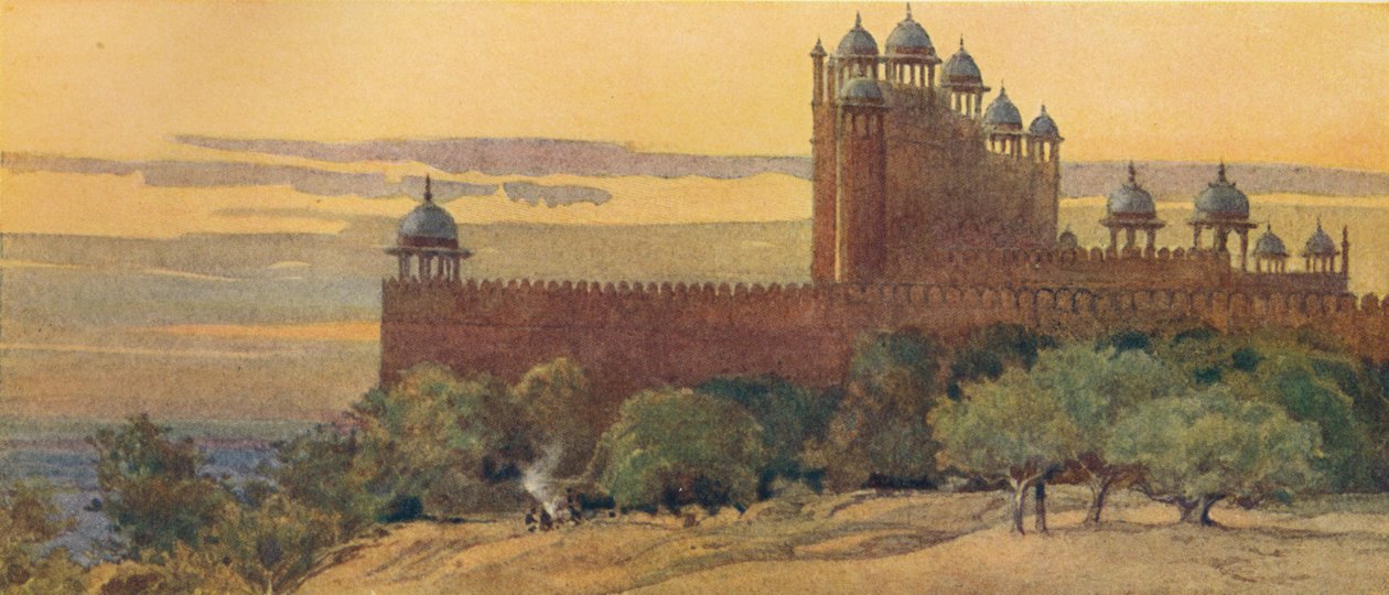 La mosquée et la porte de la victoire, Fatehpur Sikri, vers 1880 - Alexander Henry Hallam Murray